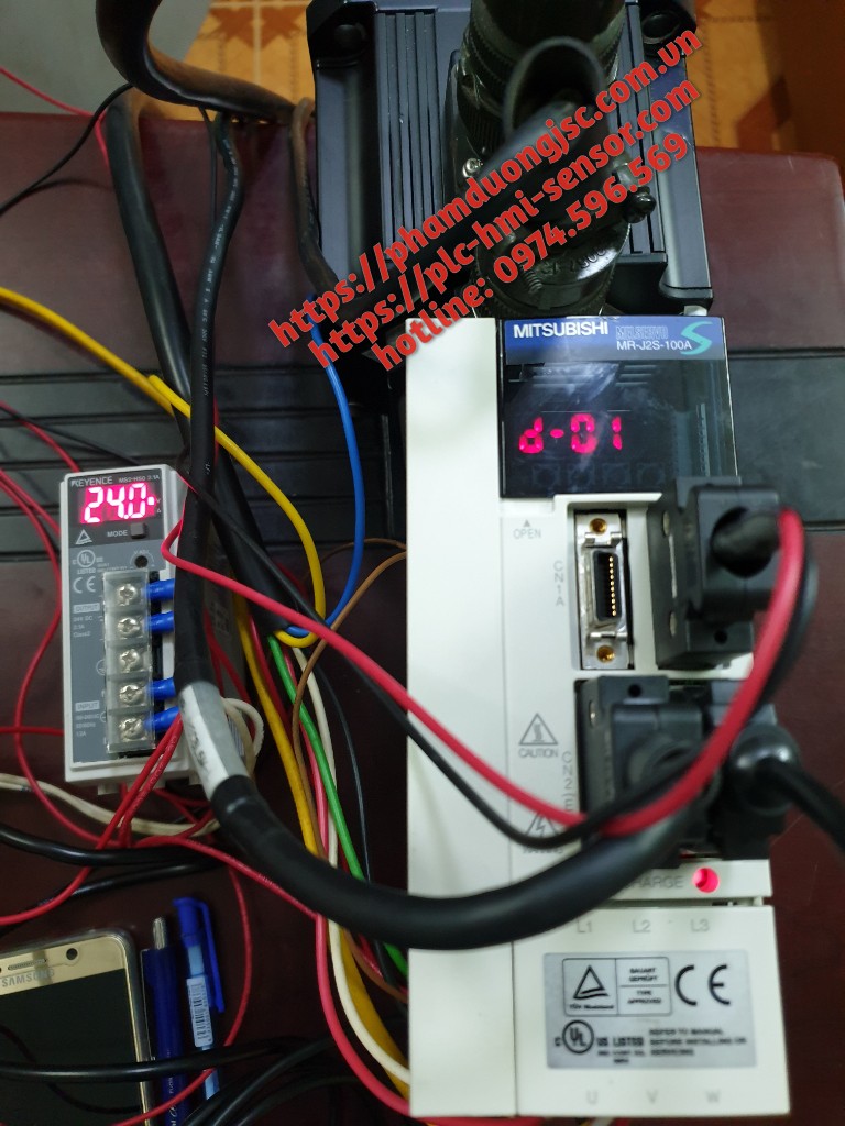 MR-J2S-100A + HC-SFS102 SERVO AC MITSUBISHI 1KW CHẠY XUNG